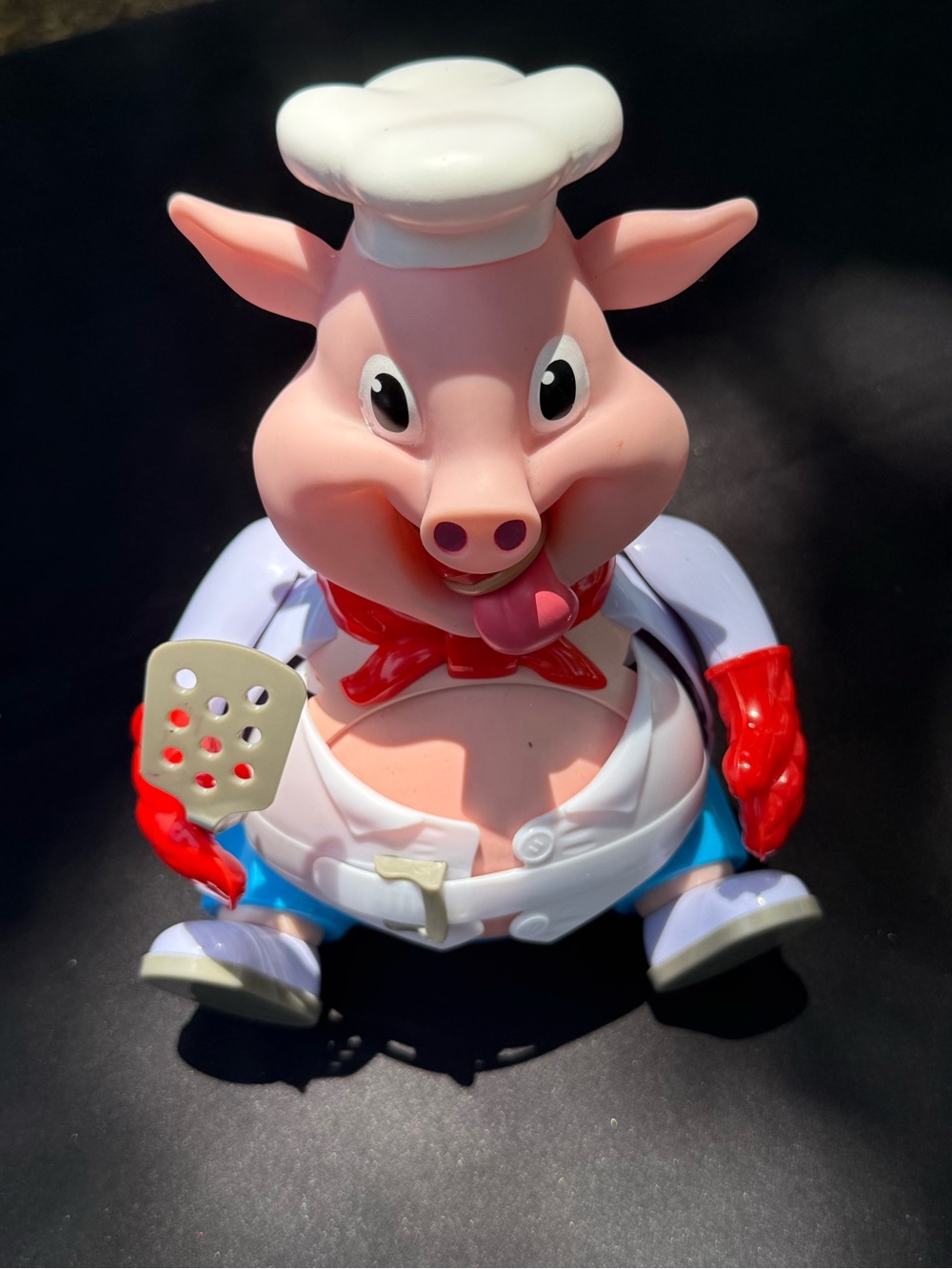 Chef Piggy Figurine with Red Accents